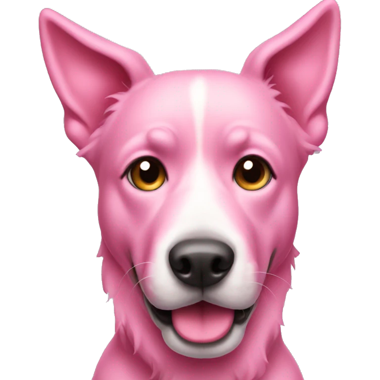 pink dog emoji