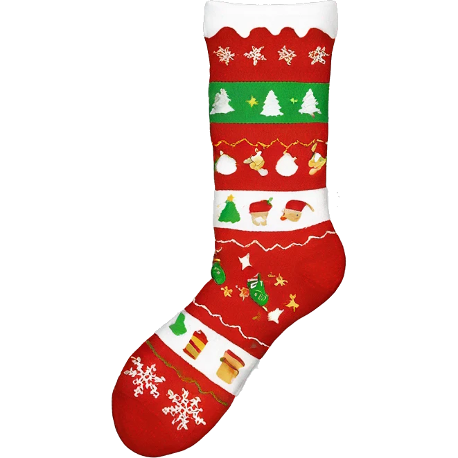 aesthetic Christmas socks emoji