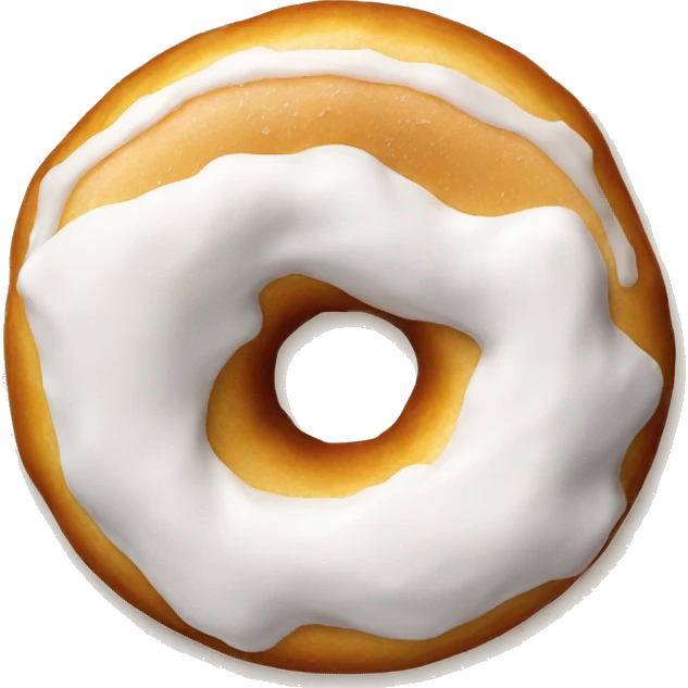 Donut with sticky white stuff on it emoji