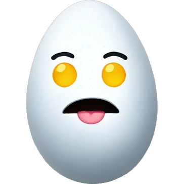 Egg on a hot sidewalk emoji