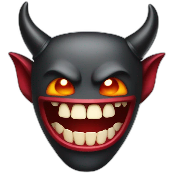 teeth look like a devil  emoji