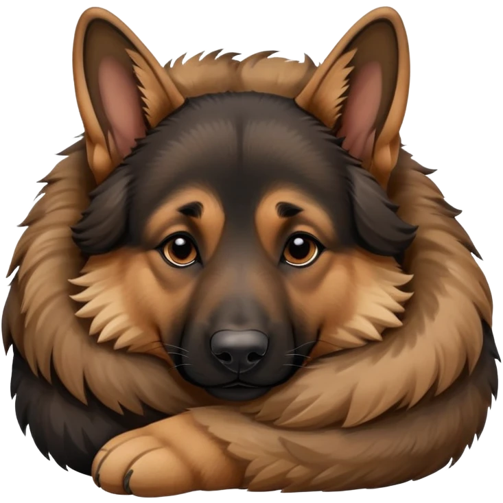 Sleeping German shepherd  emoji