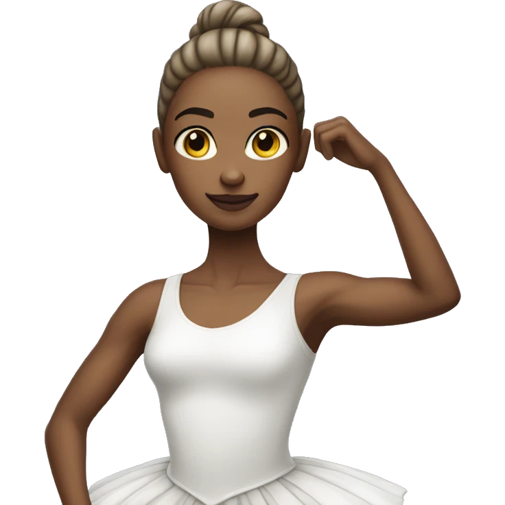 white skin ballerina with a basketball in her hands emoji