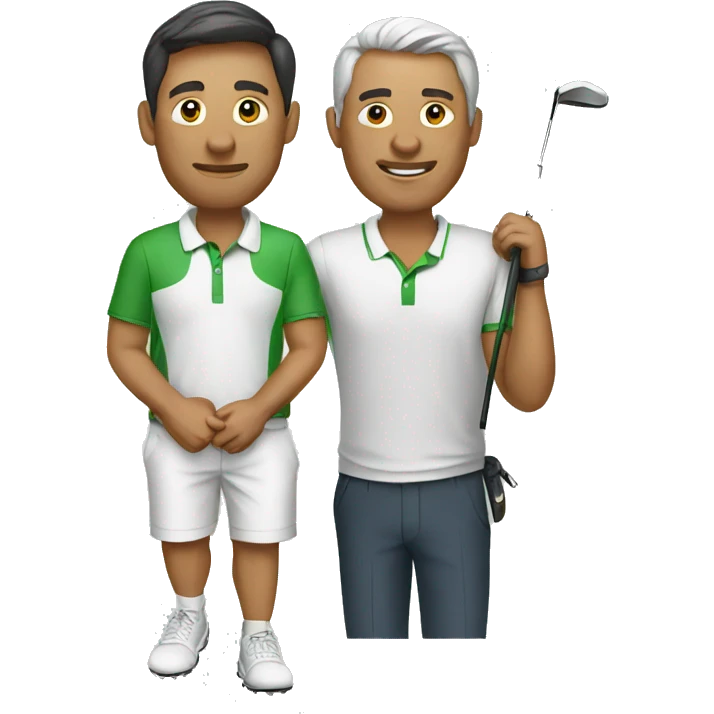 golf and coach emoji