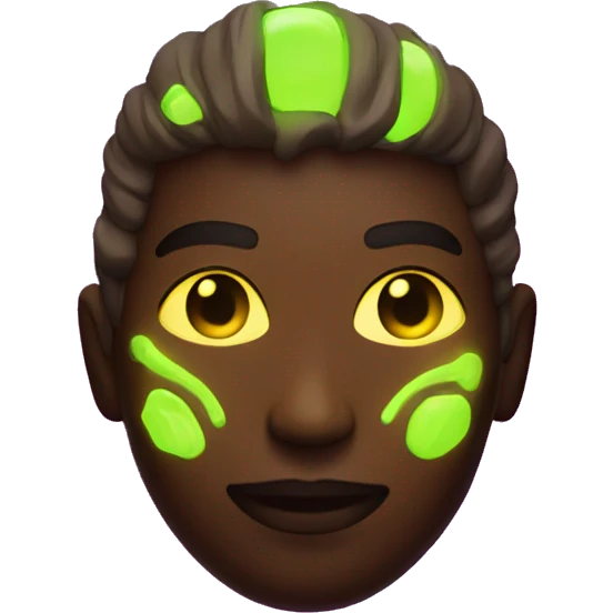survivor with glowing neon elements emoji
