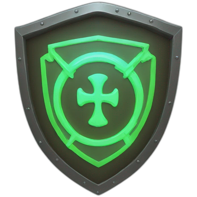 neon shield emoji