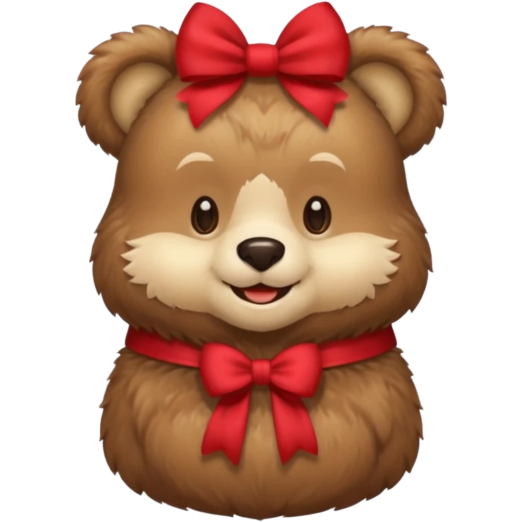 Cozy Bear with a bow emoji