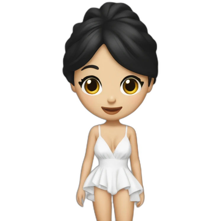 Selena gomez en mini robe noir emoji