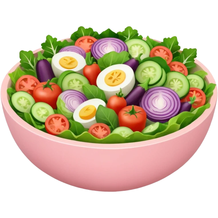 Make some healthy food, like a salad, in light pink tones, but you can use other colors (like the correct shades for the salad), like IOS emoji