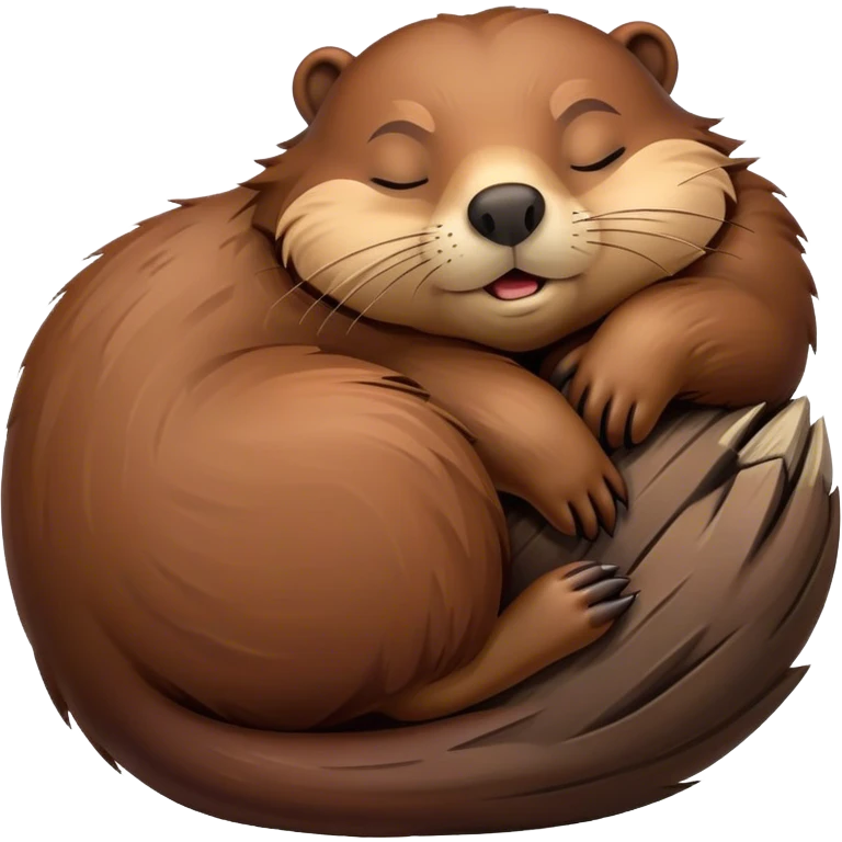 Sleeping beaver emoji