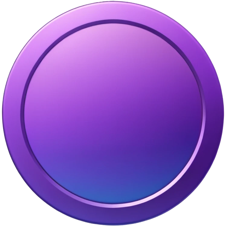 Purple modern Gradient coin 3d emoji