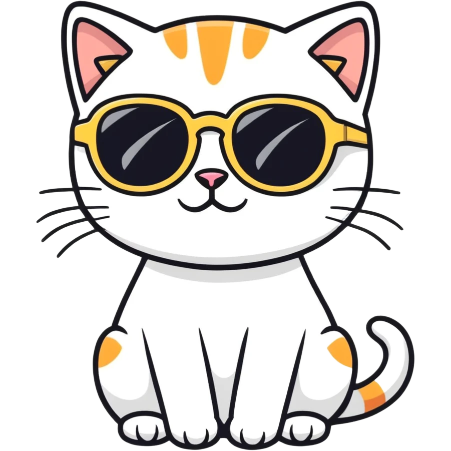 Cat with sunglasses emoji