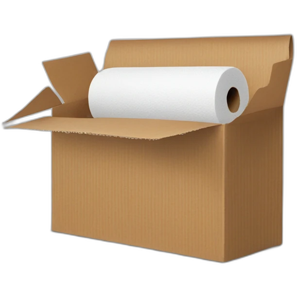 Cardboard Paper towel roll emoji