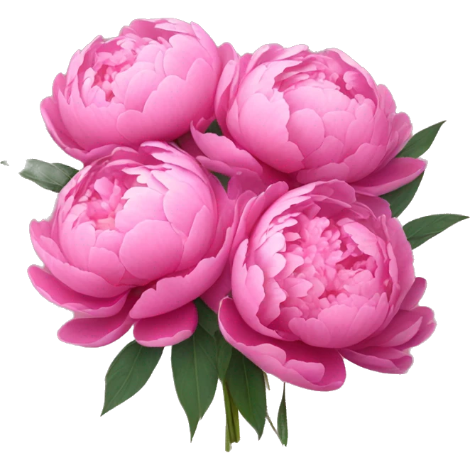 Pink bouquet of peonies emoji