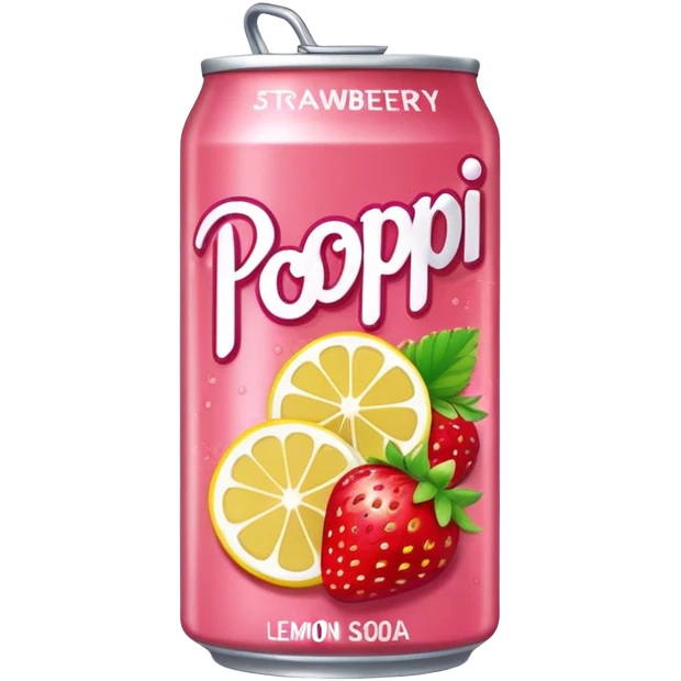 Poppi strawberry lemon soda can emoji