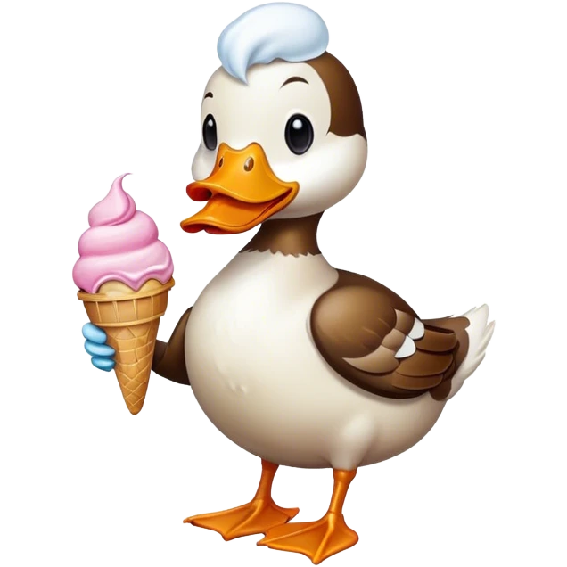 Pato con helado emoji