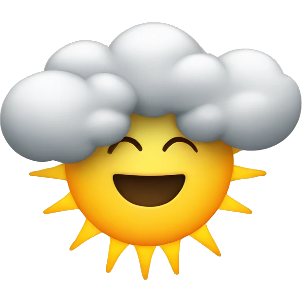 a sun behind a cloud emoji