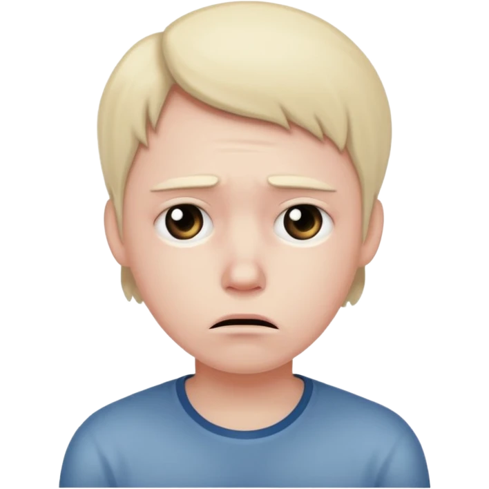 sad and worried face emoji