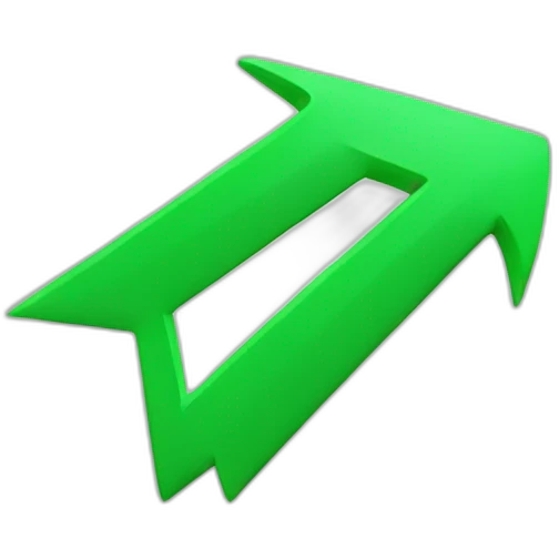 standard arrow pointing up color green emoji