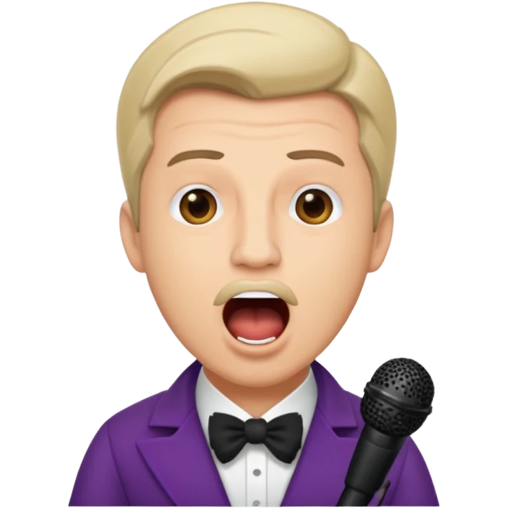 male opera singer singing emoji