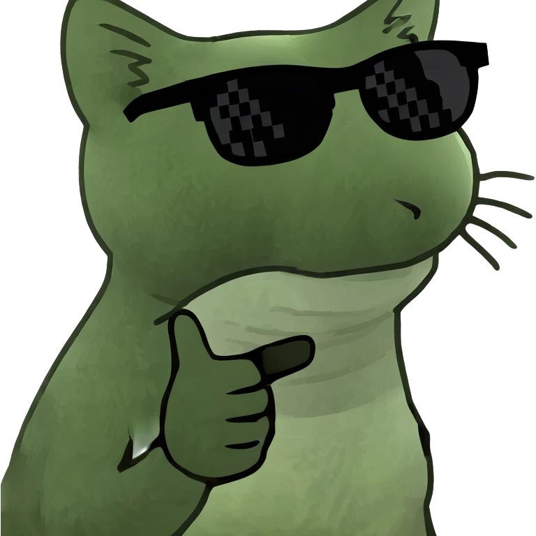Cat with sunglasses emoji