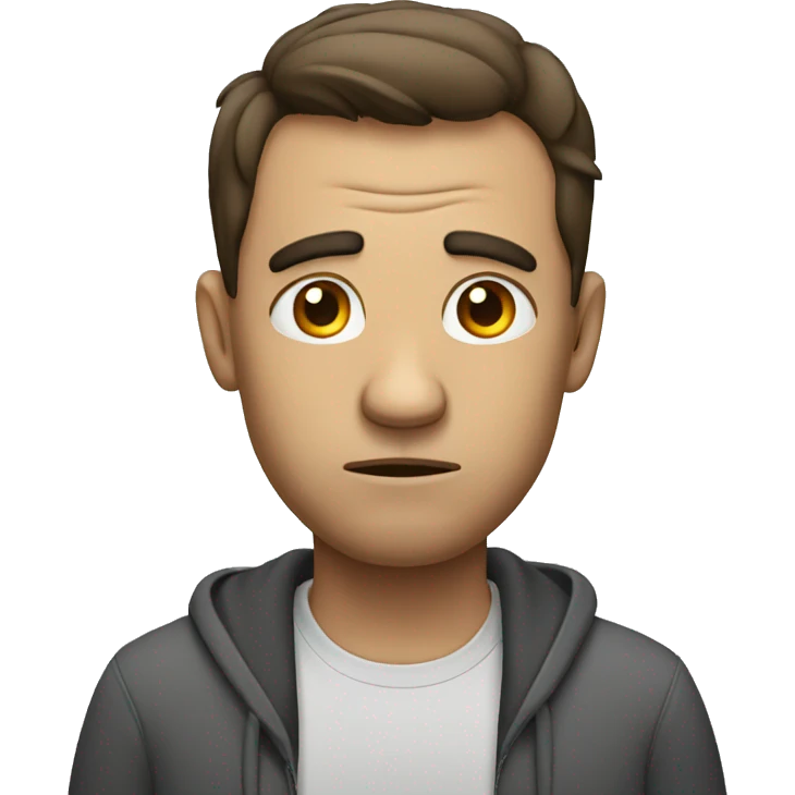 unhappy man emoji