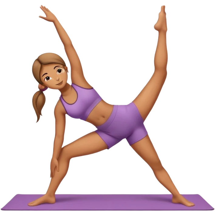 Girl doing yoga  emoji