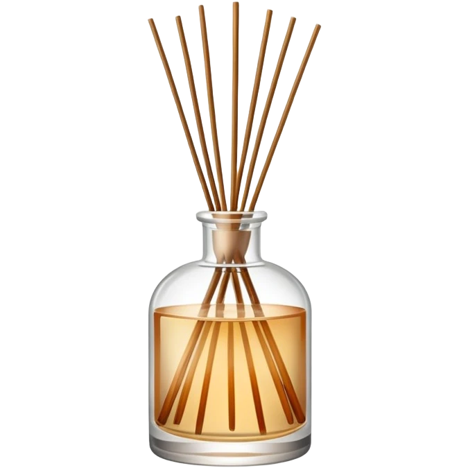 Reed diffuser in clear glass emoji