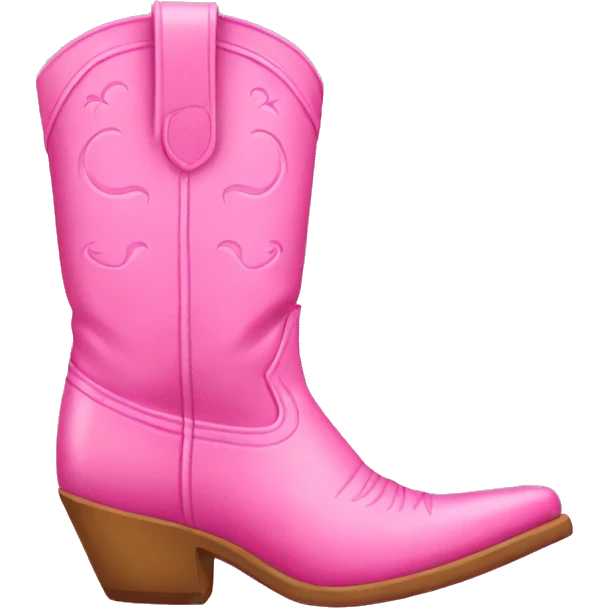 Pink cowgirl boots emoji