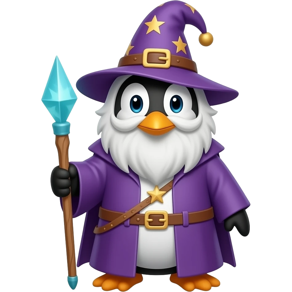 Penguin Wizard emoji