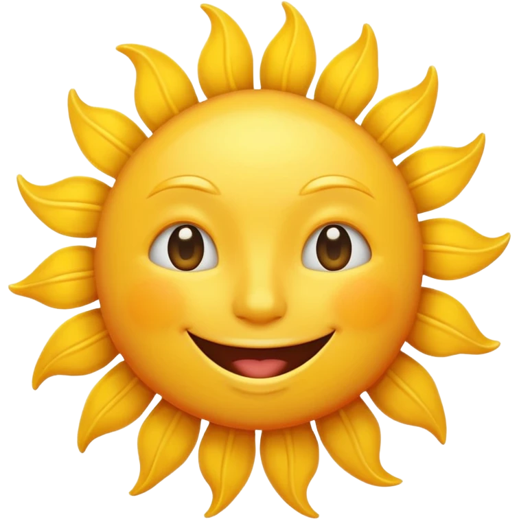 smiling sun emoji, simple and cheerful emoji