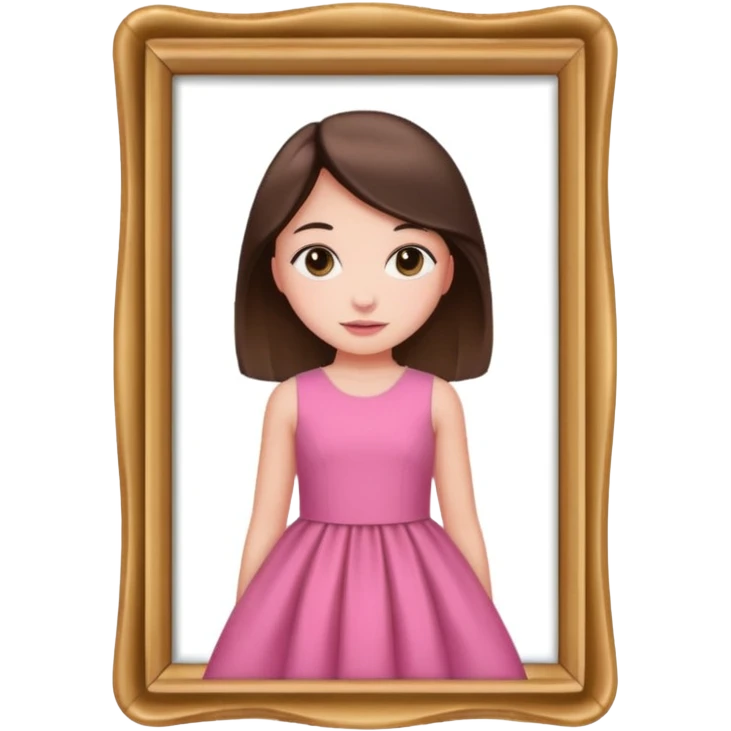 pink girly framed photo of a girl emoji