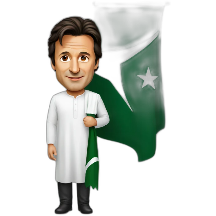 Imran Khan with Pakistan flag emoji