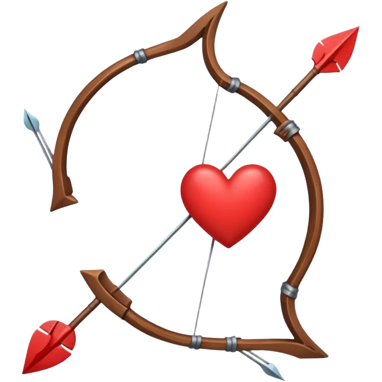 red bow and arrow with heart emoji