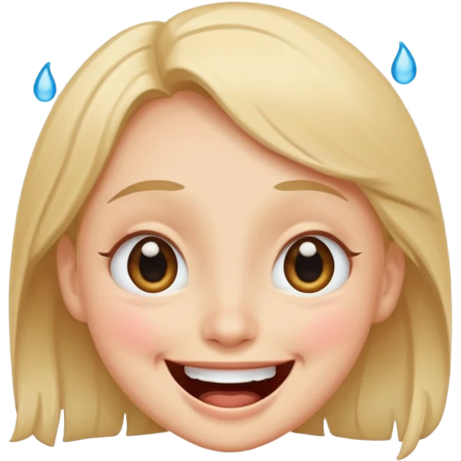 Emoji, laughing face with tears of joy, wide smile, big eyes emoji