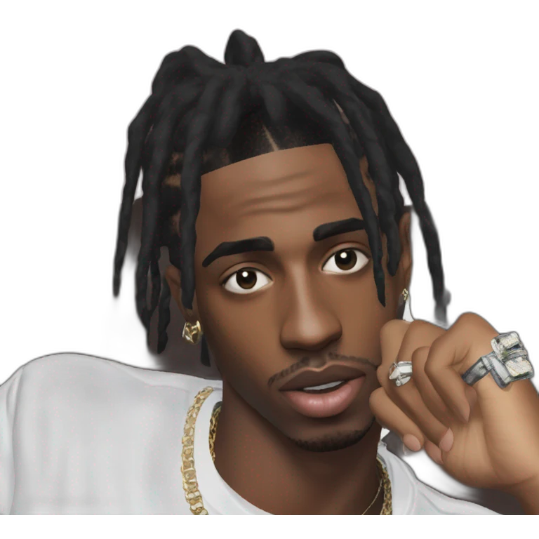 playboi carti wearing Balenciaga and durag emoji