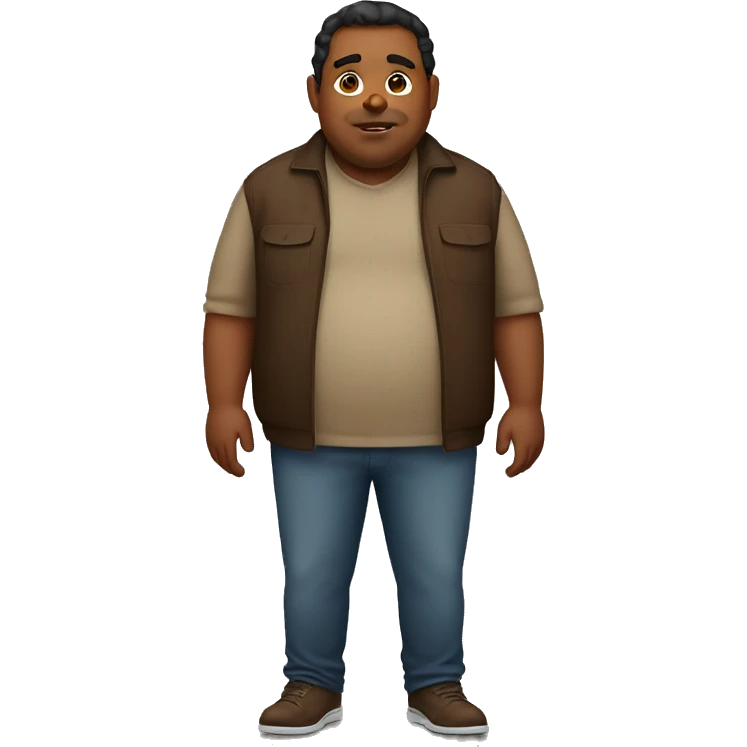 fat brown man emoji