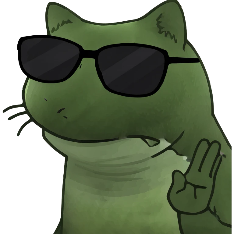 Cat with sunglasses emoji