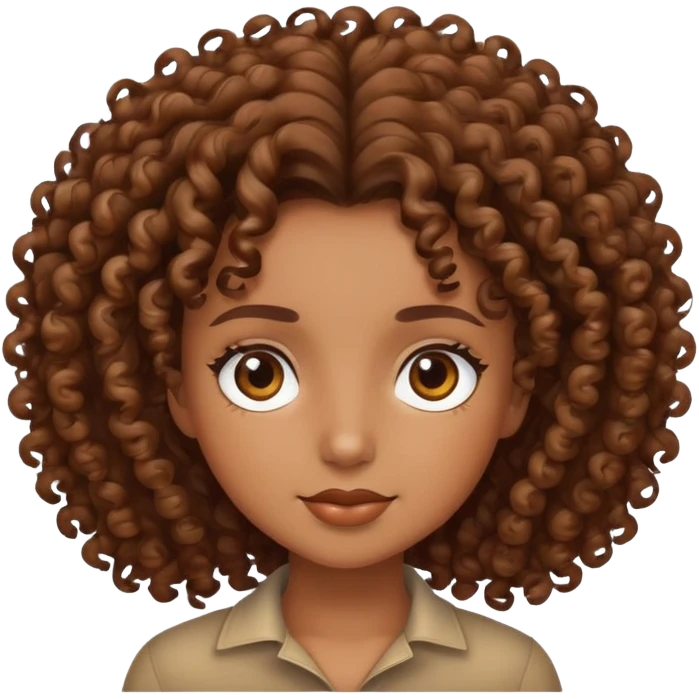 Brown Girl with curls emoji