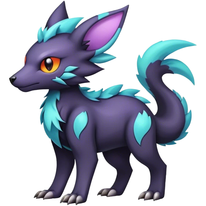 cool colorful dark pastel edgy fantasy animal hybrid Fakemon full body emoji