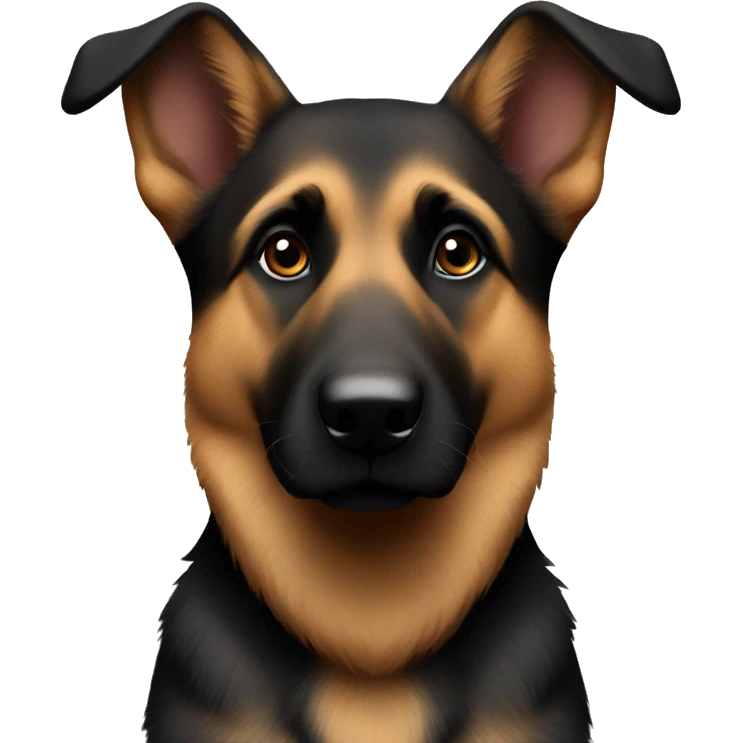 Black brown German shepherd mix emoji