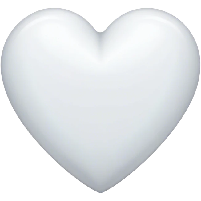 White aesthetic heart  emoji