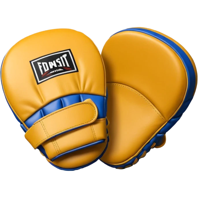 MMA focus mitt object icon, training mitt pad, leather texture, 3D cartoon, mobile game icon style, centered, clean background, no text, no watermark
 emoji