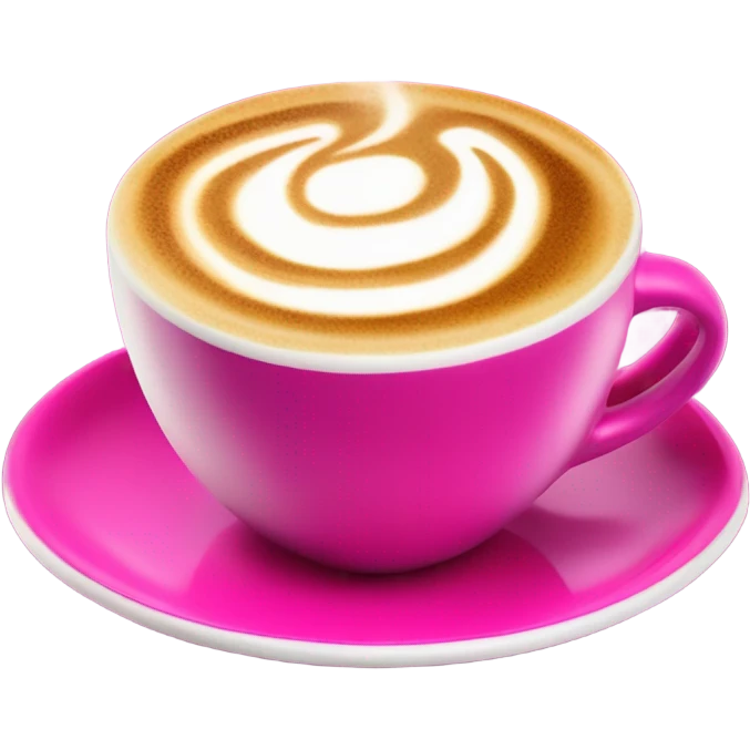 Hot pink cappuccino  emoji