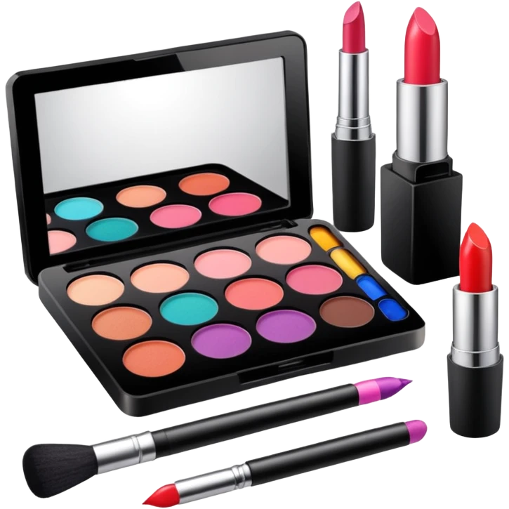 create me an image for a vertical in my super app, which is a beauty vertical, include make up elements only emoji