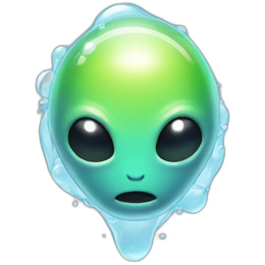 alien head in bubble emoji