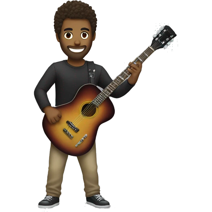 Zach Bryan with a guitar  emoji