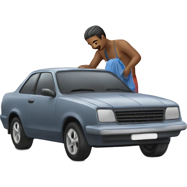 man washing a car emoji
