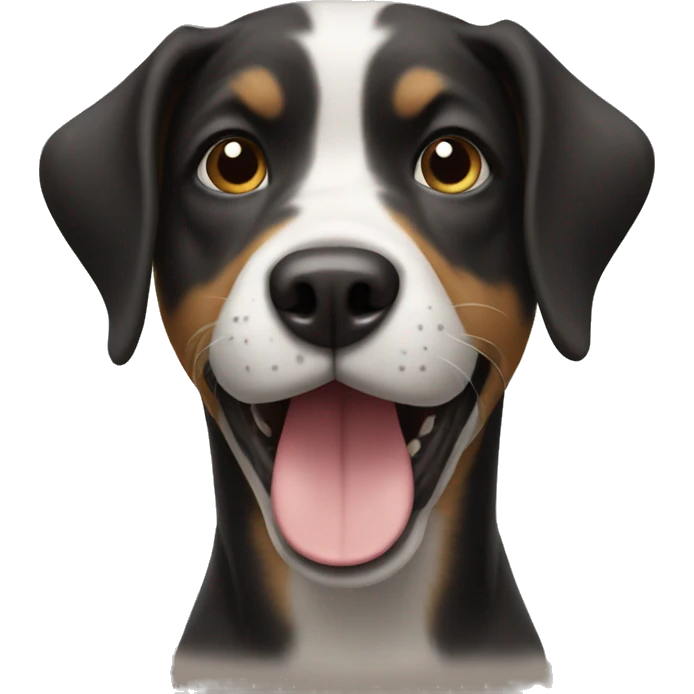 a dog having a party emoji