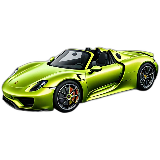 Porsche 918 spider de la face de côté emoji